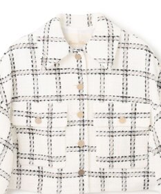 GRACE CONTINENTAL チェックツイードショートジャケット