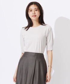 J.PRESS LADIES L ワイドリブジャージー タックスリーブ カットソー