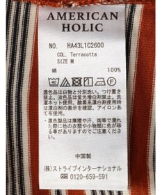 AMERICAN HOLIC マルチボーダーノースリーブカットプルオーバー