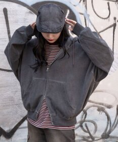 WEGO 【ユニセックス着用ITEM/MLサイズ展開】バルーンBIGダブルZIPパーカー