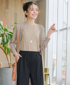 Tiaclasse 【洗える】ボタン付きロングリブカーディガン