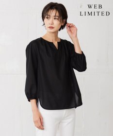J.PRESS LADIES 【WEB限定カラーあり・洗える・イージーケア】 アーネストストライプ スリットネック カットソー