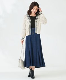 ANY SIS 【2WAY】レース襟付き ニット