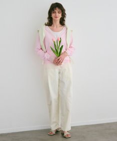 BEIGE， 【洗える】CROCUS / カービーシルエットタックパンツ