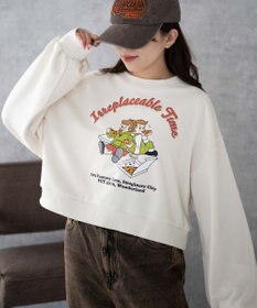 WEGO イラストプルオーバースウェット