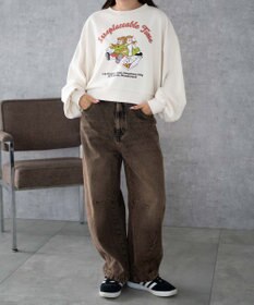 WEGO イラストプルオーバースウェット