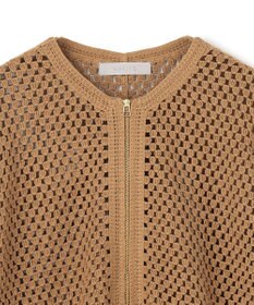 UNFILO L クロシェレースニット ZIPカーディガン