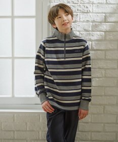 J.PRESS KIDS 【110-130cm】ハーフジップ ボーダー トレーナー