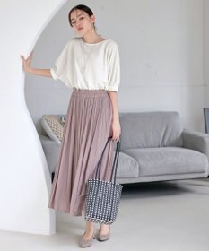 Tiaclasse 【安田美沙子さん着用・洗える】ヴィンテージサテンプリーツスカート