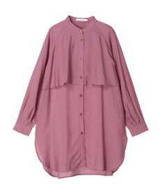 AMERICAN HOLIC バンドカラーフリルシャツチュニック