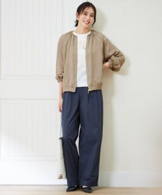 自由区 L 【カタログ掲載・洗える】リネンサッカーコンビブロッキング カットソー