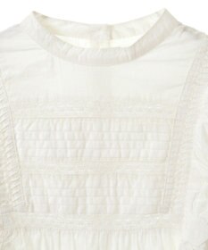 CRAFT STANDARD BOUTIQUE フリル使いマニーレースピンタックブラウス