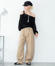 WEGO ワイドカーブスウィッチングパンツ
