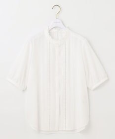 ANY SIS S 【洗える】フリルスタンドピンタック ブラウス