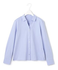 ICB L 【洗える】 コンパクトスムース シャツカラーカットソー