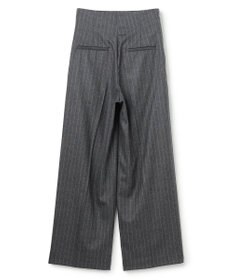 BEIGE， DELAND / ウールピンストライプハイウエストタックパンツ