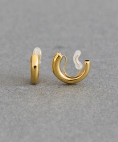 Phoebe 【痛くないシリーズ/金属アレルギー対応】ミニマルストレートフープライトフィットイヤリング　ゴールド