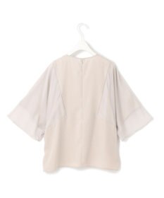 ICB 【UVケア・接触冷感・速乾・洗える】 FluidBackSatin  シアーコンビブラウス