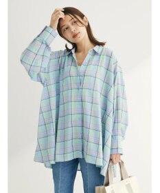 Green Parks チェック柄シャツチュニック