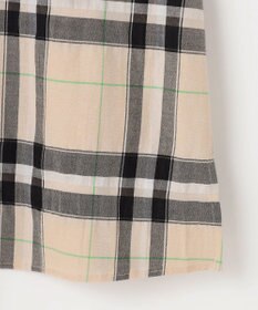 自由区 【洗える】シアーブライトチェック ブラウス