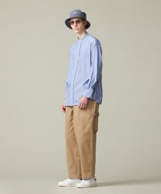 J.PRESS YORK STREET 【UNISEX】クレイジーストライプ バンドカラーシャツ