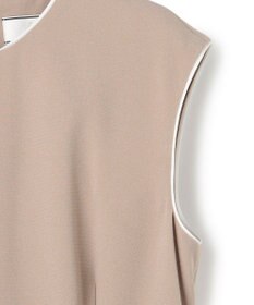 BEIGE， 【セットアップ対応】CINDY / 配色ライン クルーネックドレス