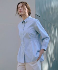 J.PRESS LADIES 【WEB限定カラーあり】コンパクトエステネージュ シャーリング シャツ ブラウス