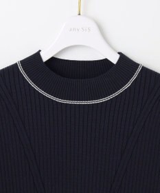 ANY SIS L 【アンサンブル対応】バイカラーリブ ニット
