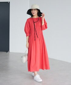 CRAFT STANDARD BOUTIQUE インド製 ハーフスリーブシャーリングワンピース