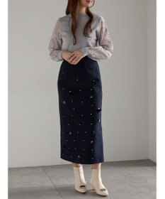 Te chichi ビジューデザインナロースカート《2025winter catalog item》