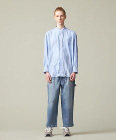 J.PRESS YORK STREET 【UNISEX】クレイジーストライプ バンドカラーシャツ