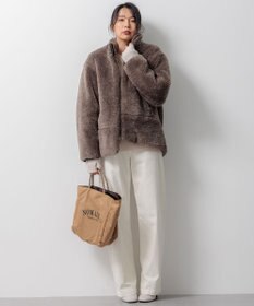 23区 【洗える】23区DENIM ベルベットストレッチ ワイドパンツ