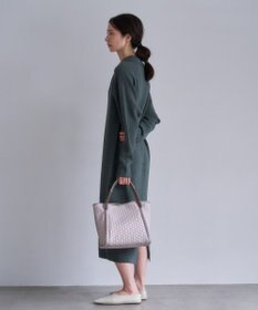 MIYABIYA LAQUOH【撥水加工】篭目柄エンボスボンディングトートS