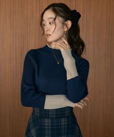 earth music&ecology ハイネックリブニットプルオーバー