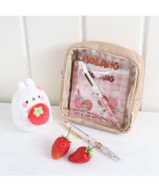 Mother garden 【2/15(日)で販売終了】 マザーガーデン MOLANG モラン スクエアポーチ 《 桃色 / 茶色 》 単品