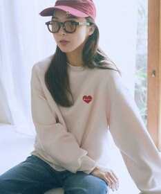 earth music&ecology Ｃｈａｍｐｉｏｎ×ｅｍａｅポンチハートスウェット