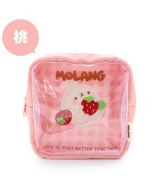 Mother garden 【2/15(日)で販売終了】 マザーガーデン MOLANG モラン スクエアポーチ 《 桃色 / 茶色 》 単品