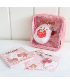 Mother garden 【2/15(日)で販売終了】 マザーガーデン MOLANG モラン スクエアポーチ 《 桃色 / 茶色 》 単品