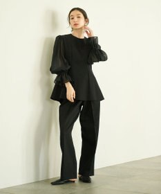 #Newans ハイウエスト2タックパンツ