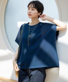 23区 【洗える】ライトシアー ハーフスリーブ ニット