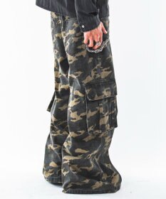 WEGO 【ユニセックス着用ITEM】スーパーフレアカーゴパンツ