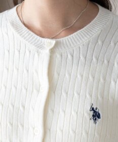 WEGO 【26年春新作】別注USPOLOケーブルニットカーデ