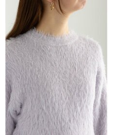 Te chichi シャギーヤーンロングスリーブニット