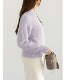 Te chichi シャギーヤーンロングスリーブニット