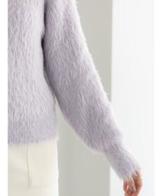 Te chichi シャギーヤーンロングスリーブニット