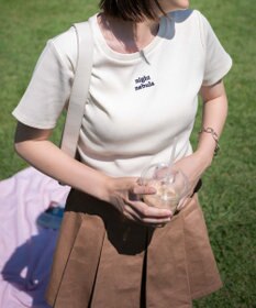 WEGO ワンポイントデザインリブT