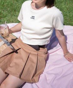 WEGO ワンポイントデザインリブT