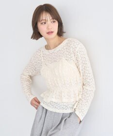 earth music&ecology SET2点カットレースプルオーバー＋ビスチェ