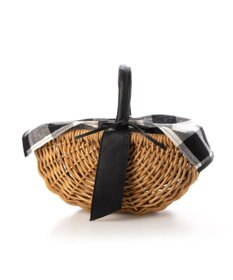 UNBILLION perche アラログ×姫路レザーフラップ付きカゴバッグ