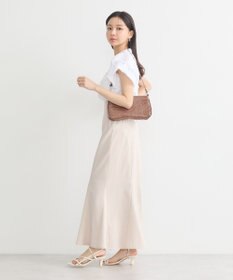 earth music&ecology ミニチェックバルーンスリーブブラウス